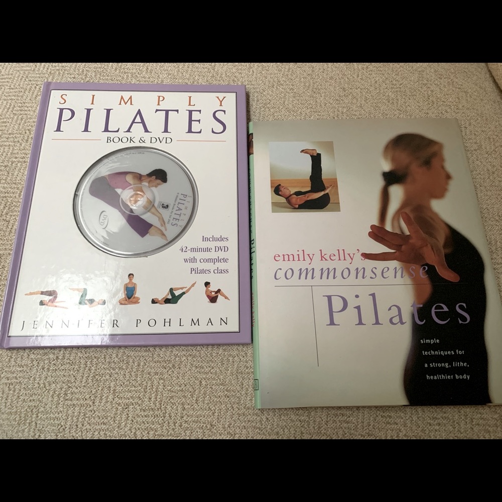 Pilates books set/2 one with dvd. New with tag, never used❣️